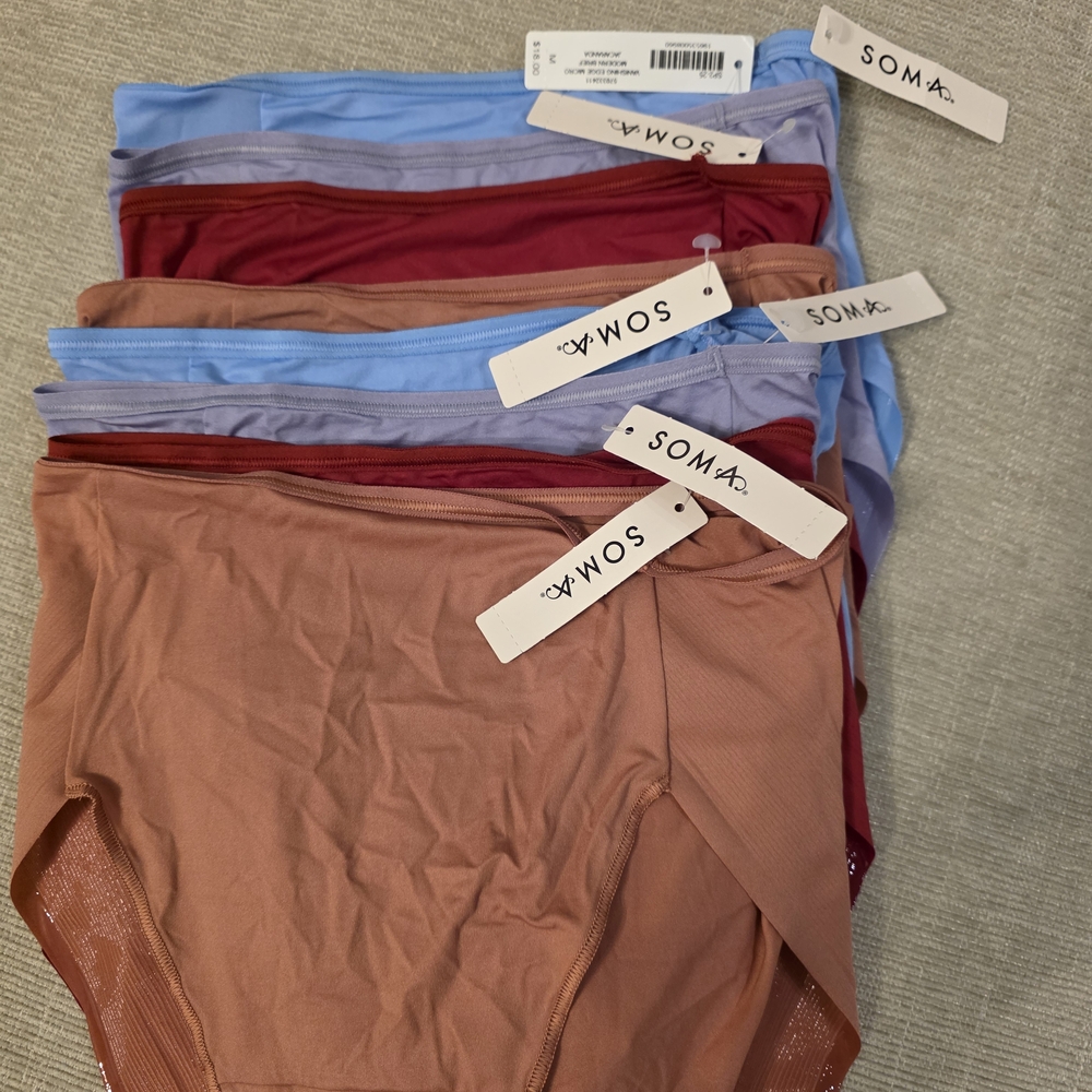 Soma Women’s Modern Briefs - Multi-Color 8 Pack - Picture 2 of 4